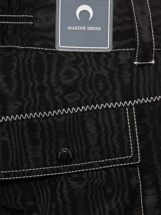 Marine Serre: Pantalones cargo de poliéster moiré reciclado