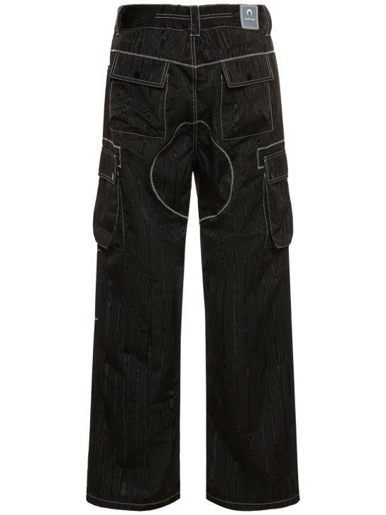 Marine Serre: Pantalones cargo de poliéster moiré reciclado