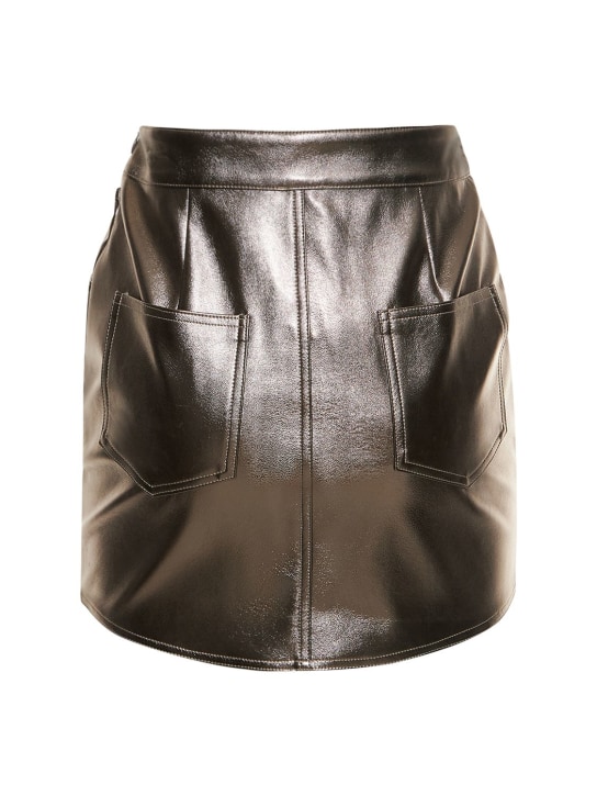Alix Nyc: Talia metallic faux leather mini skirt