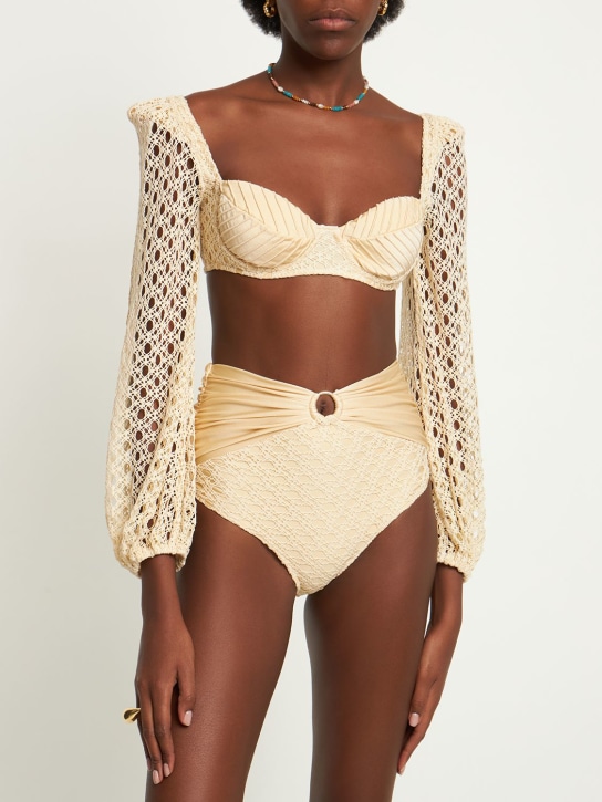 Patbo: Bas de bikini en crochet Monstera
