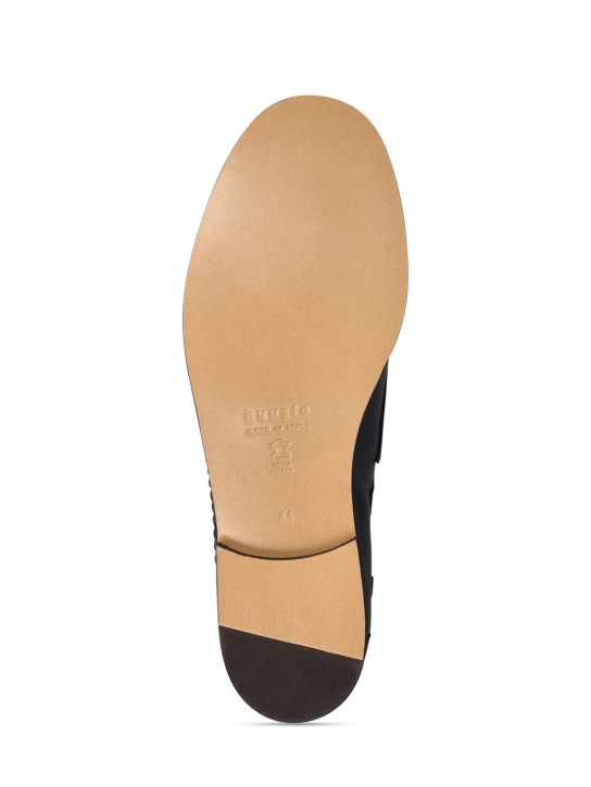Hyusto: Mocassins en raphia et cuir Mick