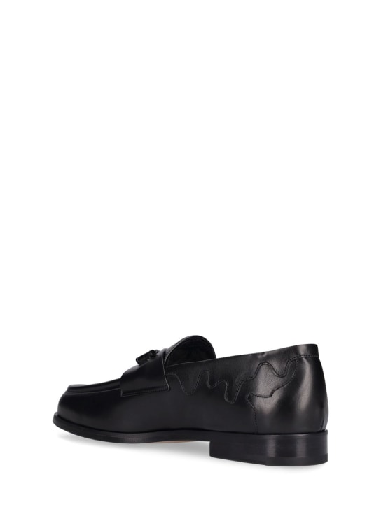 Hyusto: Mocassins en raphia et cuir Mick