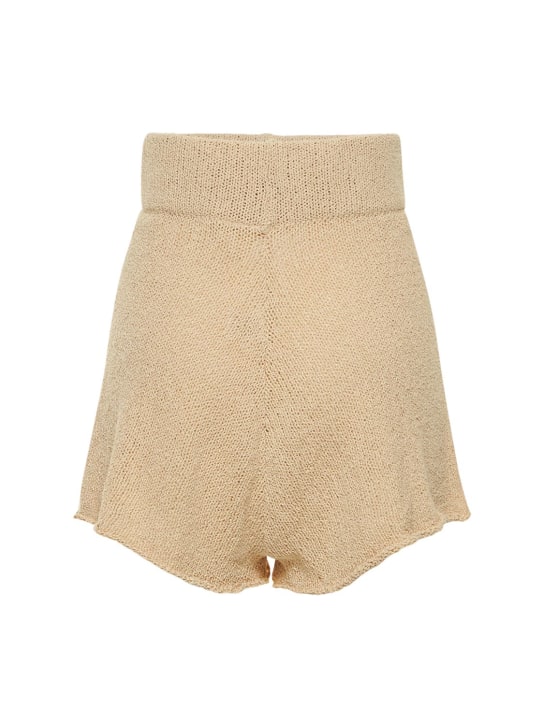 Zulu & Zephyr: Cotton blend textured knitted shorts