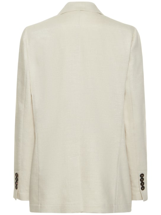 Brunello Cucinelli: Jersey lurex double breasted jacket