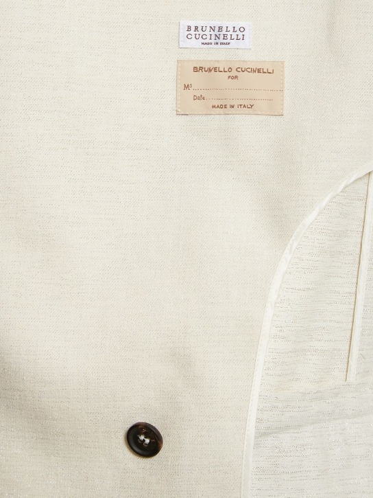 Brunello Cucinelli: Jersey lurex double breasted jacket