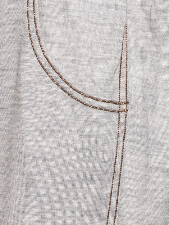 Brunello Cucinelli: Pantalon ample en laine et cachemire