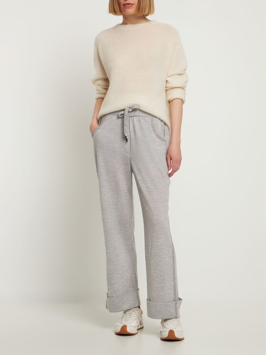 Brunello Cucinelli - Wool & cashmere wide leg pants