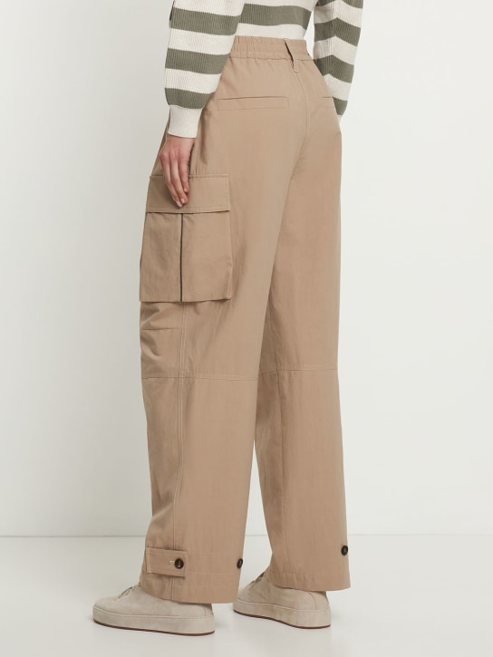 Brunello Cucinelli: Cotton poplin wide cargo pants