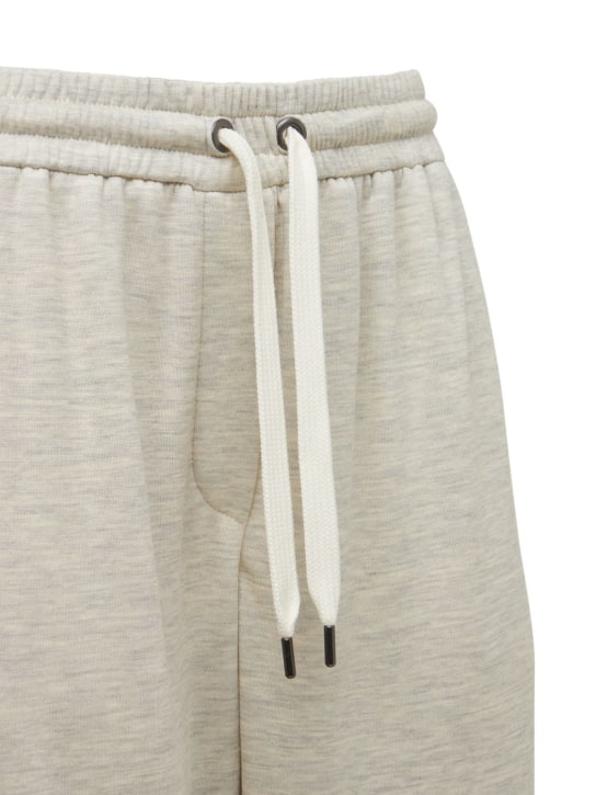 Brunello Cucinelli: Pantaloni larghi in jersey di misto cotone