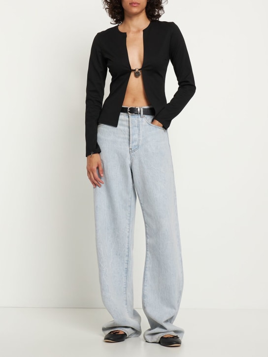 Sid Neigum - Viscose stretch jersey top w/ lock