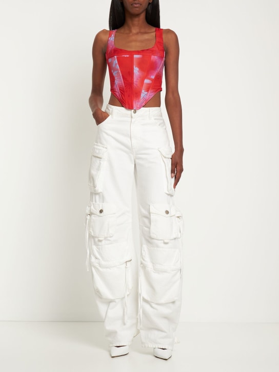 Miaou - Corsetto Campbell in mesh stampato