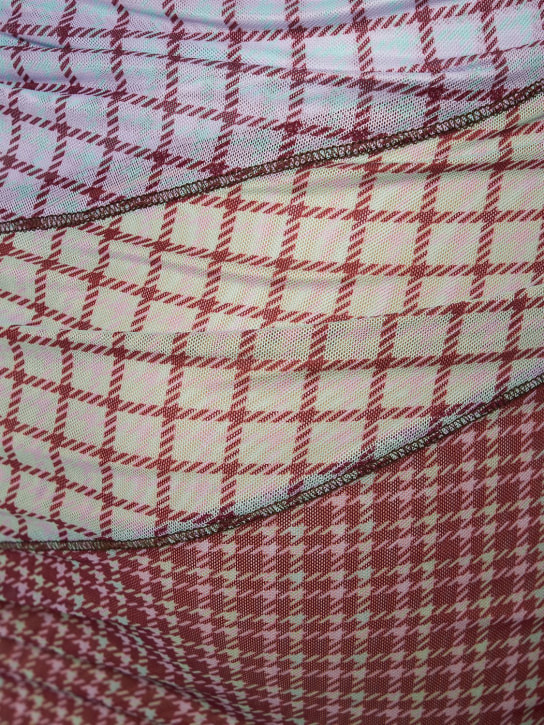 Miaou: Jupe midi en mesh imprimé Sienna