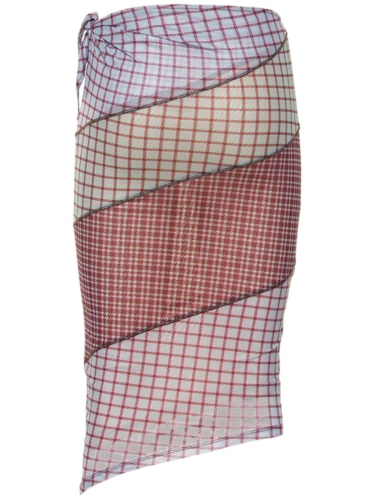 Miaou: Jupe midi en mesh imprimé Sienna