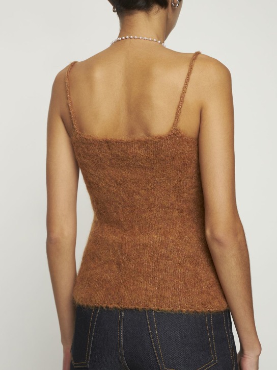 Musier Paris: Strickoberteil mit Kunstperlen „Gracias“
