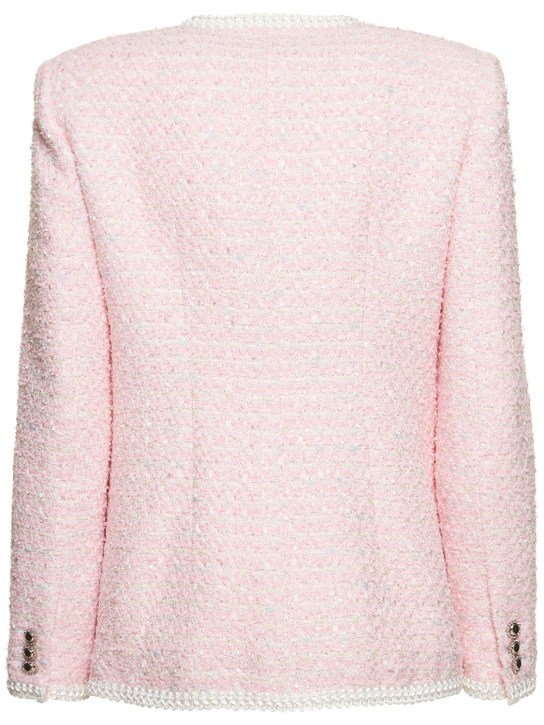 Alessandra Rich: Blazer de tweed lurex con ribetes