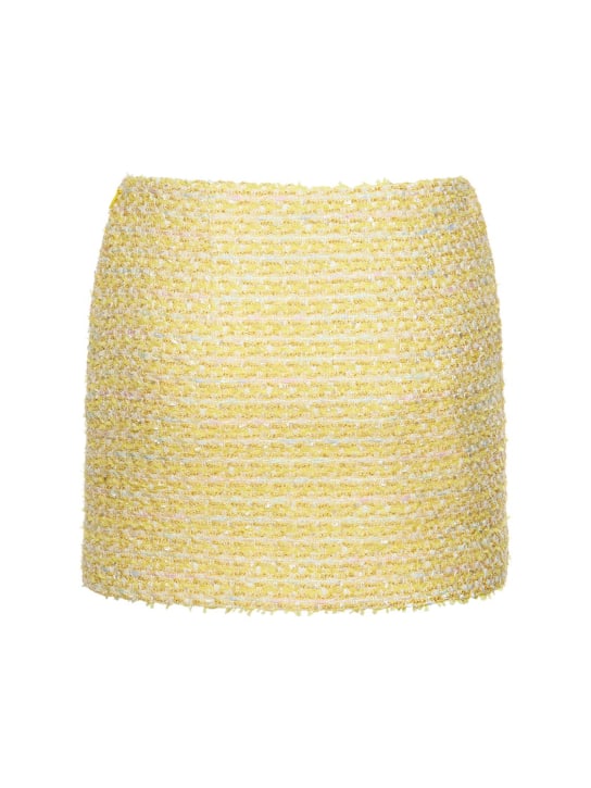 Alessandra Rich: Minigonna in tweed bouclé con lurex