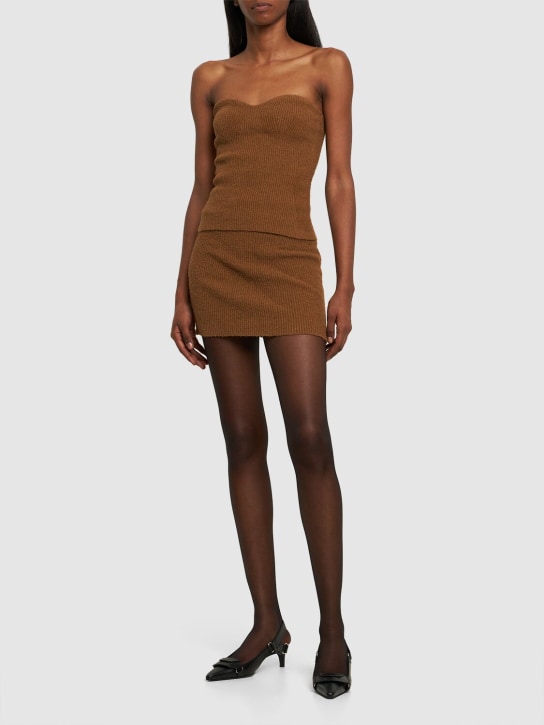 Wardrobe.nyc: Stretch cotton knit mini skirt