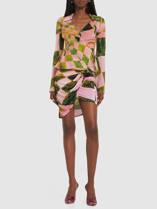 Louisa Ballou: Coastline printed mini skirt