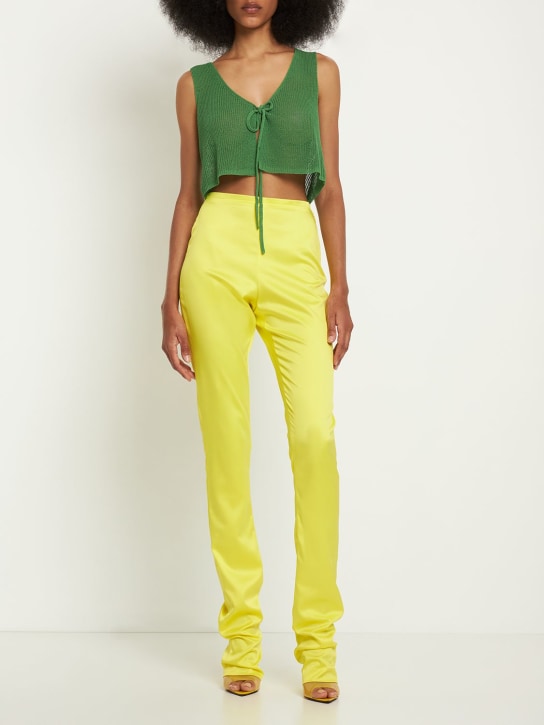 GCDS: Bling skinny pants w/ low back