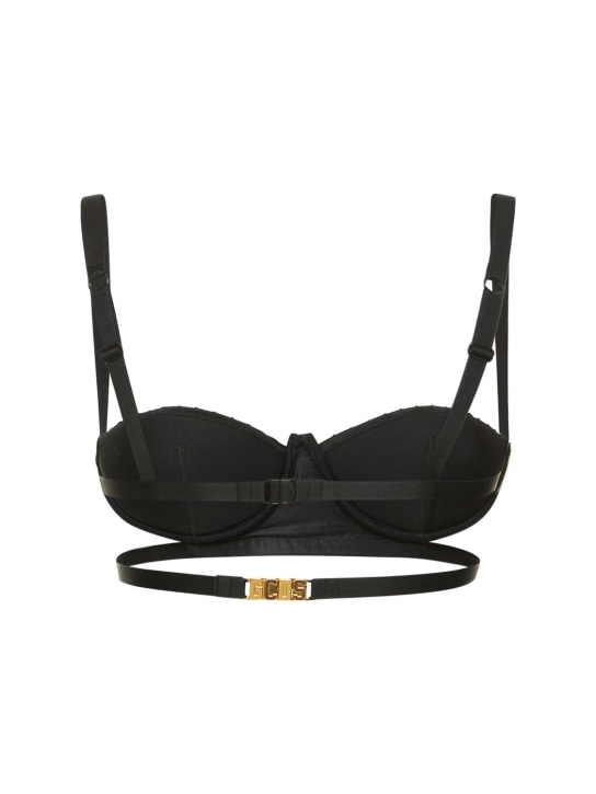 GCDS: Pinstripe satin bra