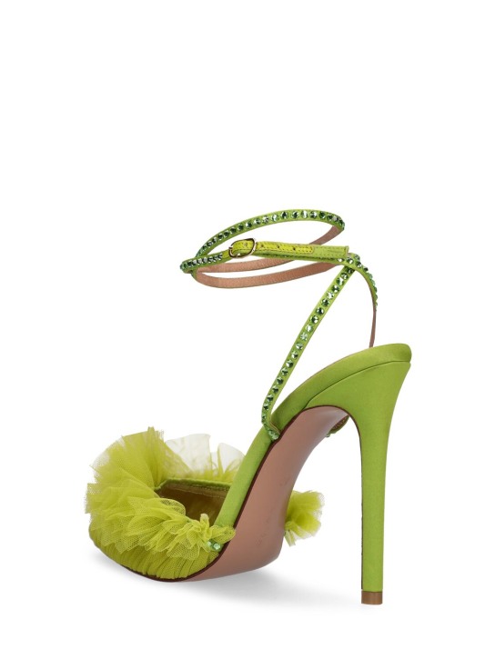 Andrea Wazen: 105mm hohe Pumps aus Tüll „Franca Double Glitz“