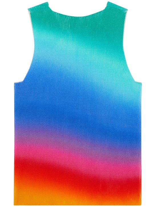 Agr: Tank top in maglia di cotone dégradé
