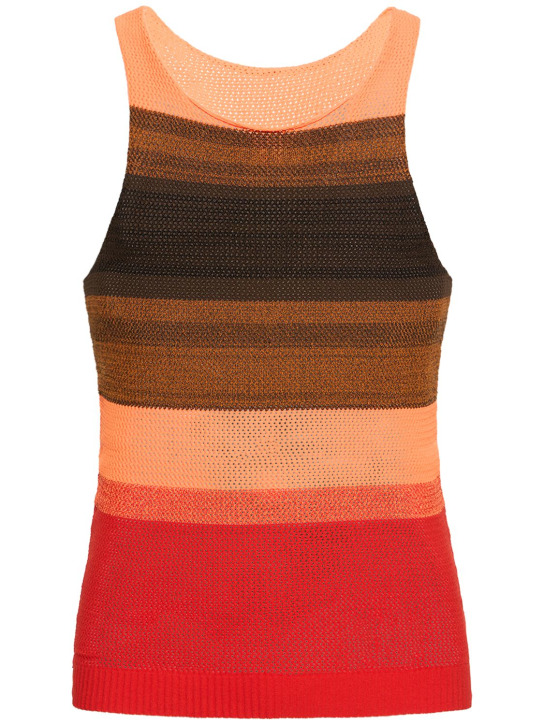 Agr: Striped stretch knit tank top