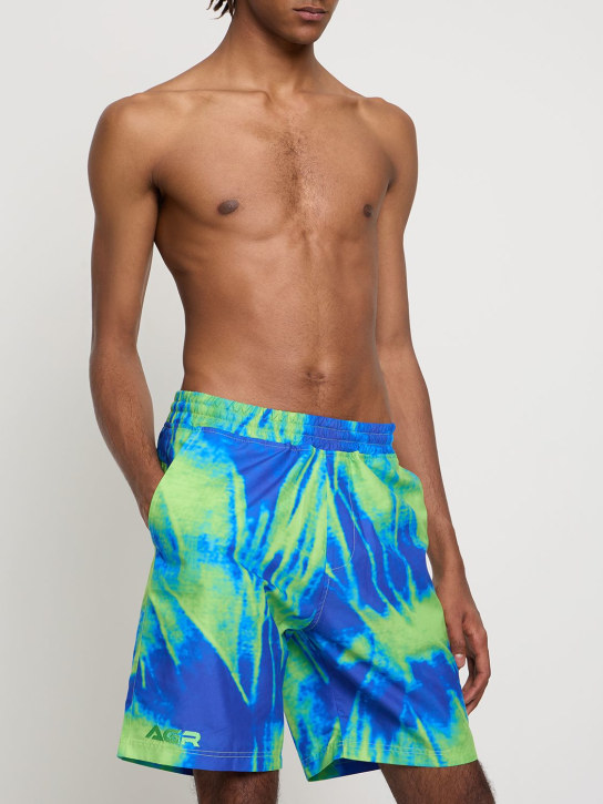 Agr: Short de bain en nylon imprimé