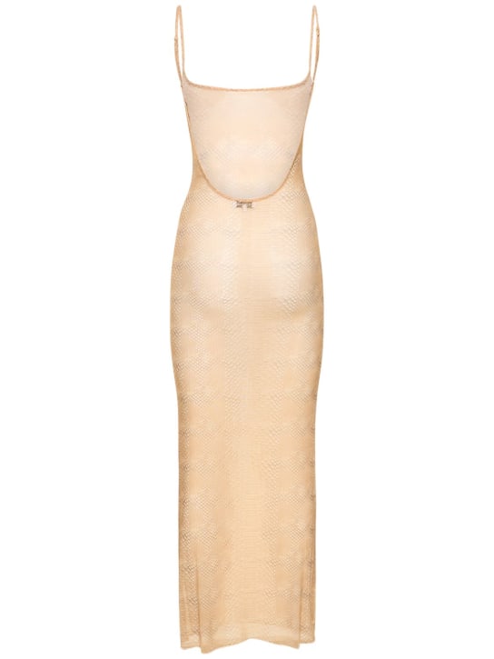 Weworewhat: Robe midi en mesh