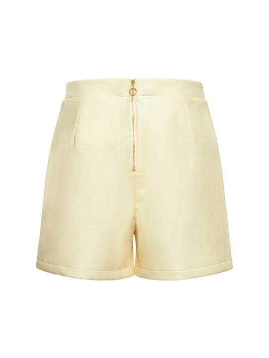 FÊTE IMPÉRIALE: Short taille haute en cuir Giulia