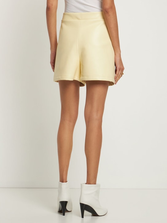 FÊTE IMPÉRIALE: Short taille haute en cuir Giulia