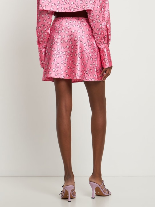 Rotate: Printed satin mini skirt