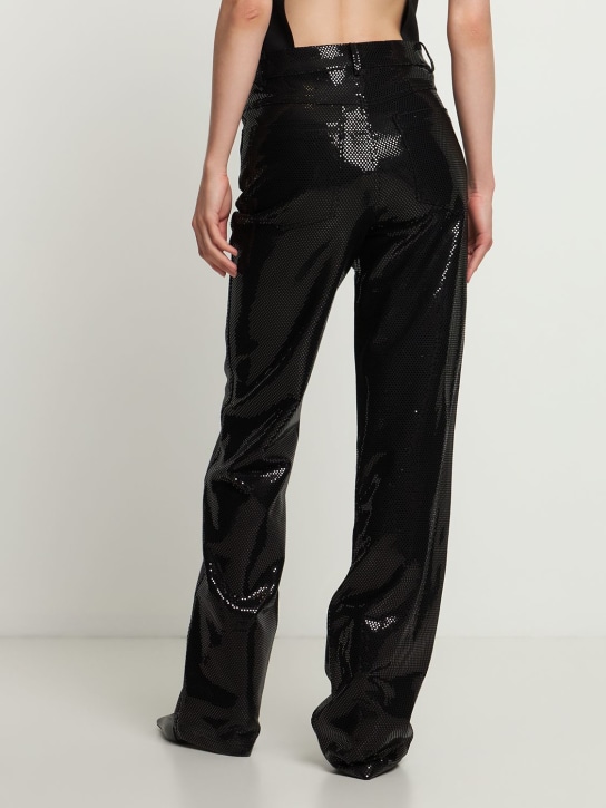 Rotate: Pantalon droit en jersey de viscose