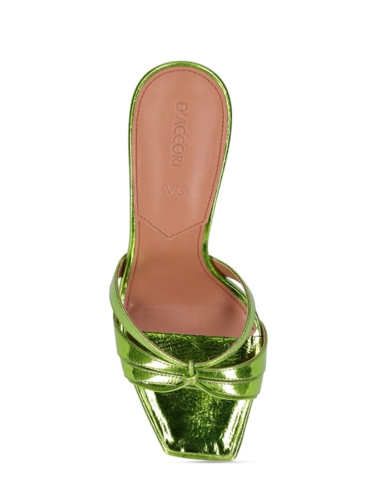 D'accori: Sandali Sienna in pelle metallizzata 130mm