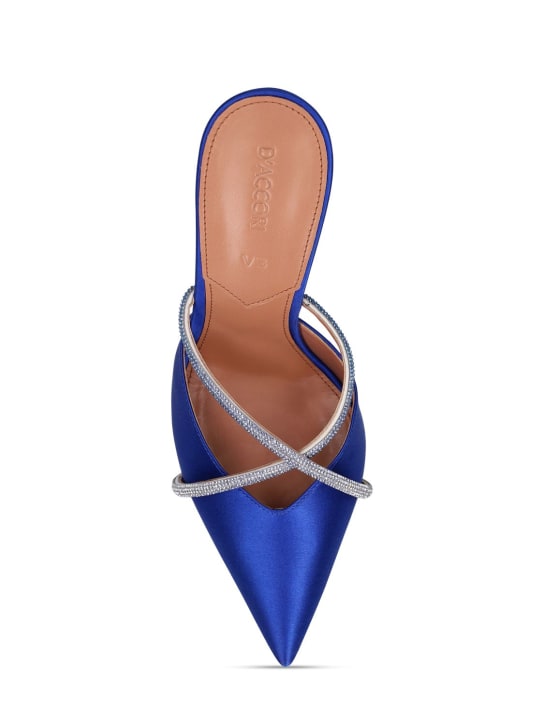 D'accori: 100mm hohe Mules aus Satin mit Kristallen „Ella“