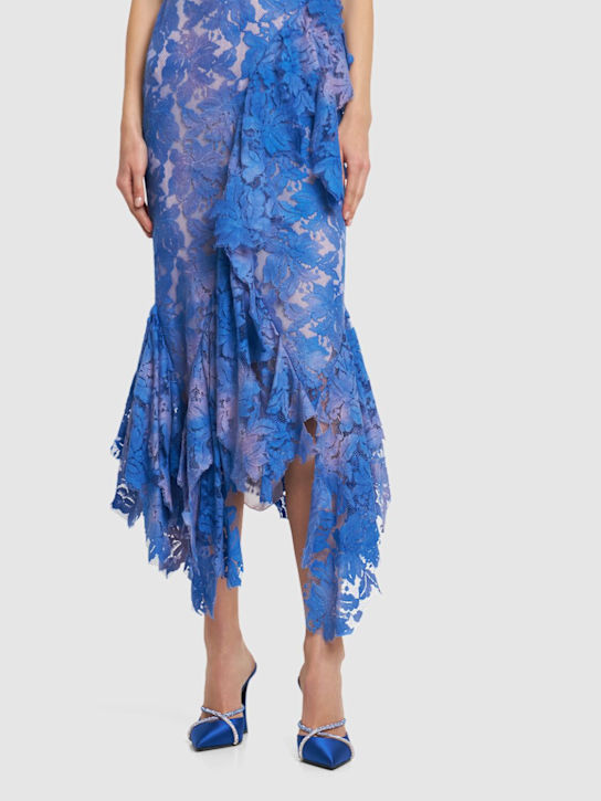 D'accori - 100mm hohe Mules aus Satin mit Kristallen „Ella“