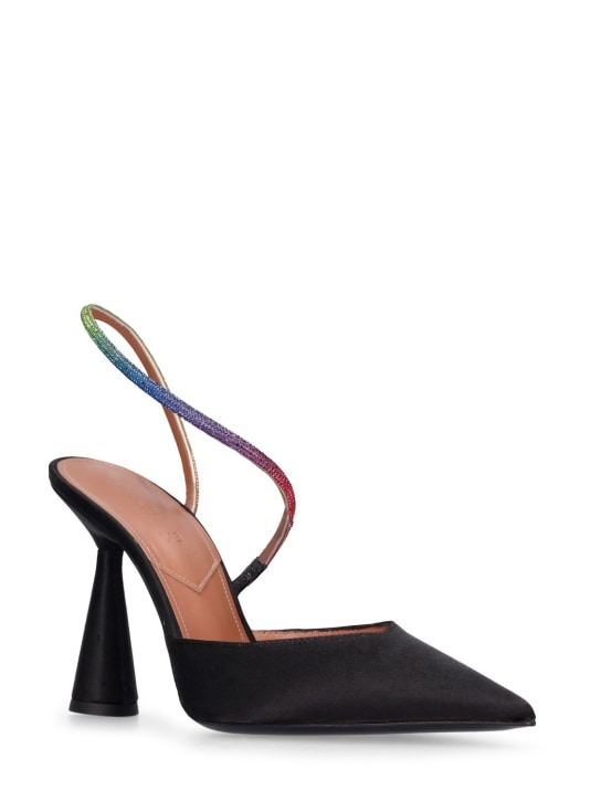 D'accori: 100mm hohe Pumps aus Satin „Saturn“