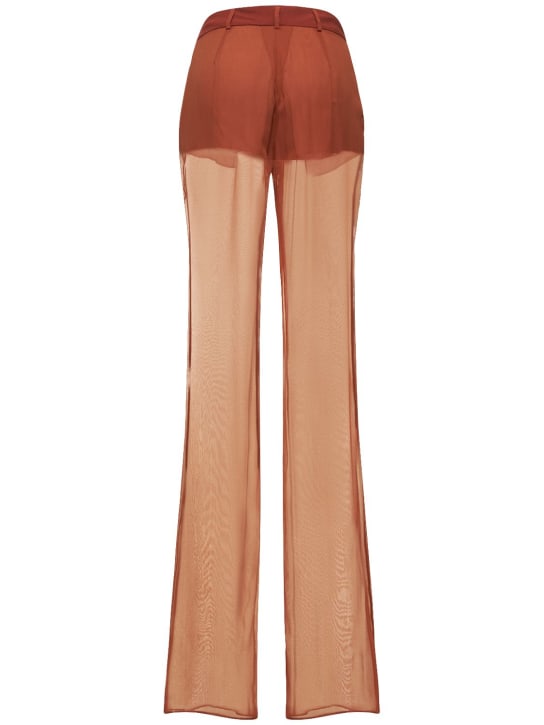 Nensi Dojaka: Silk georgette flared pants