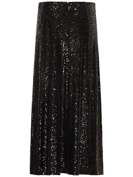 Gauchere: Jupe midi en sequins taille haute