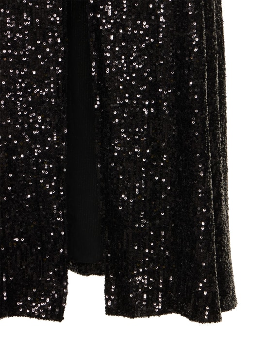 Gauchere: Jupe midi en sequins taille haute
