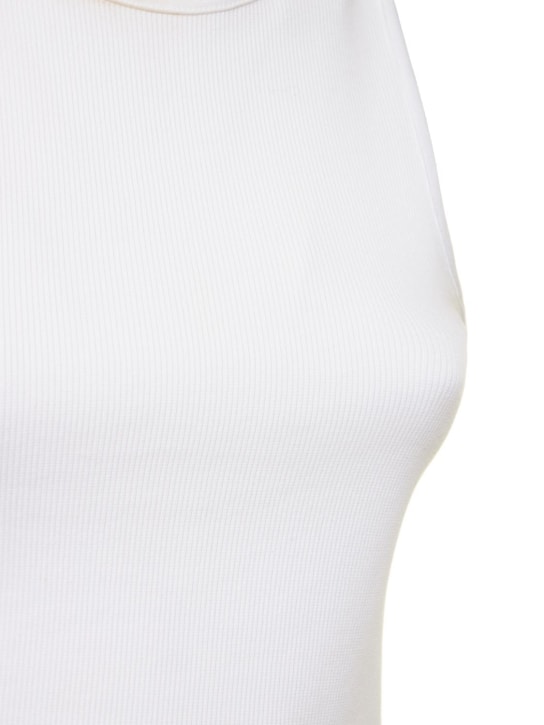 Gauchere: Asymmetric cotton blend tank top