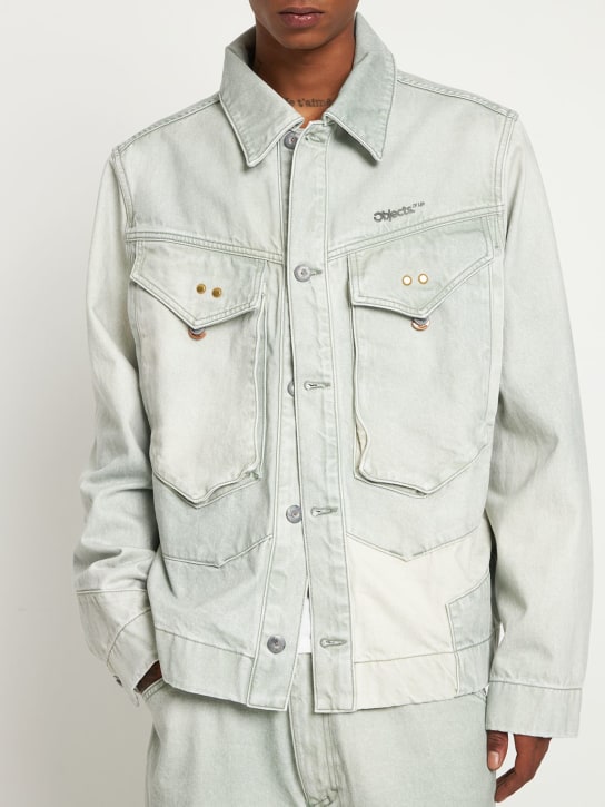Objects Iv Life: Patina logo print cotton denim jacket
