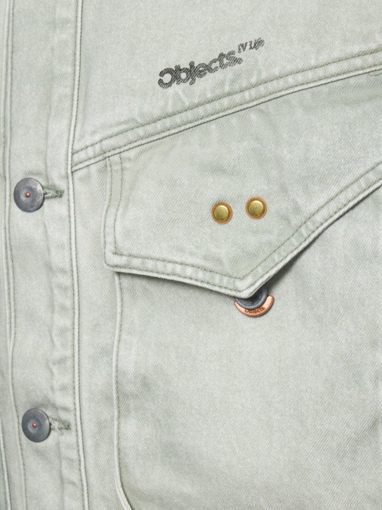 Objects Iv Life: Patina logo print cotton denim jacket