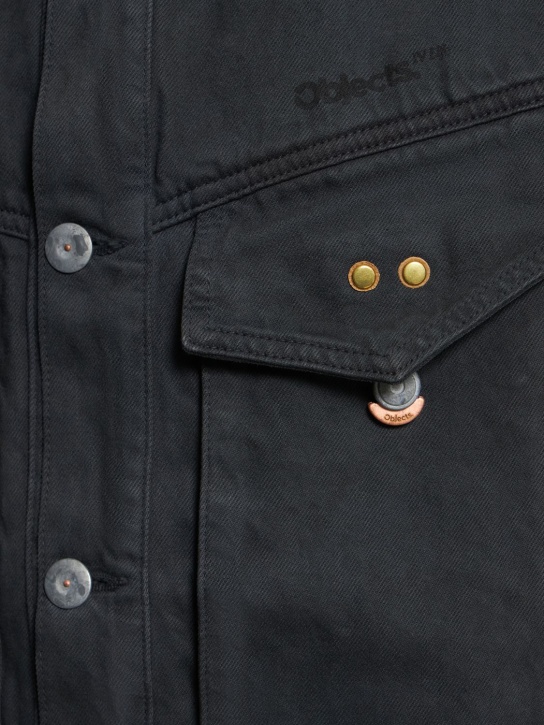 Objects Iv Life: Logo print cotton denim jacket