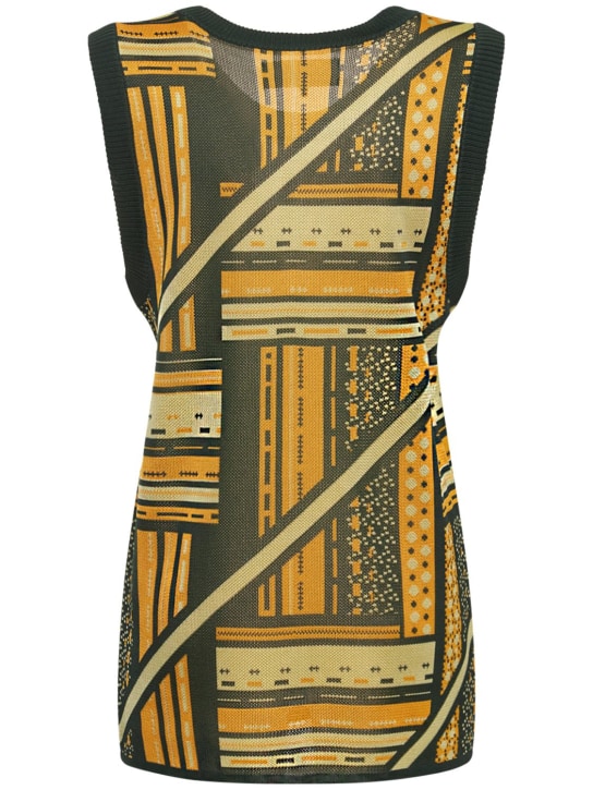 Ahluwalia: Jacquard viscose knit tank top