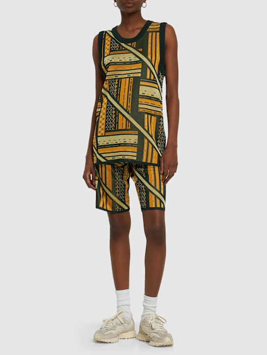 Ahluwalia: Jacquard viscose knit tank top