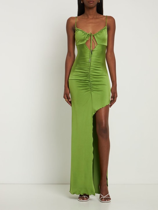 Et Ochs: Brie shiny jersey long dress