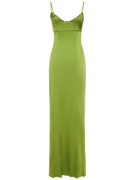 Et Ochs: Brie shiny jersey long dress