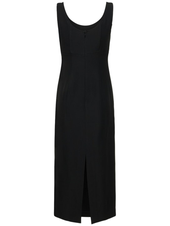 Roland Mouret: Robe midi en soie et laine à col bardot