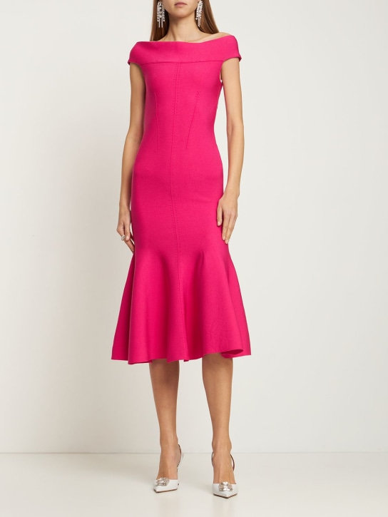 Roland Mouret - MIDIKLEID AUS VISKOSESTRICK